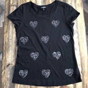 Express sequined tee shirt